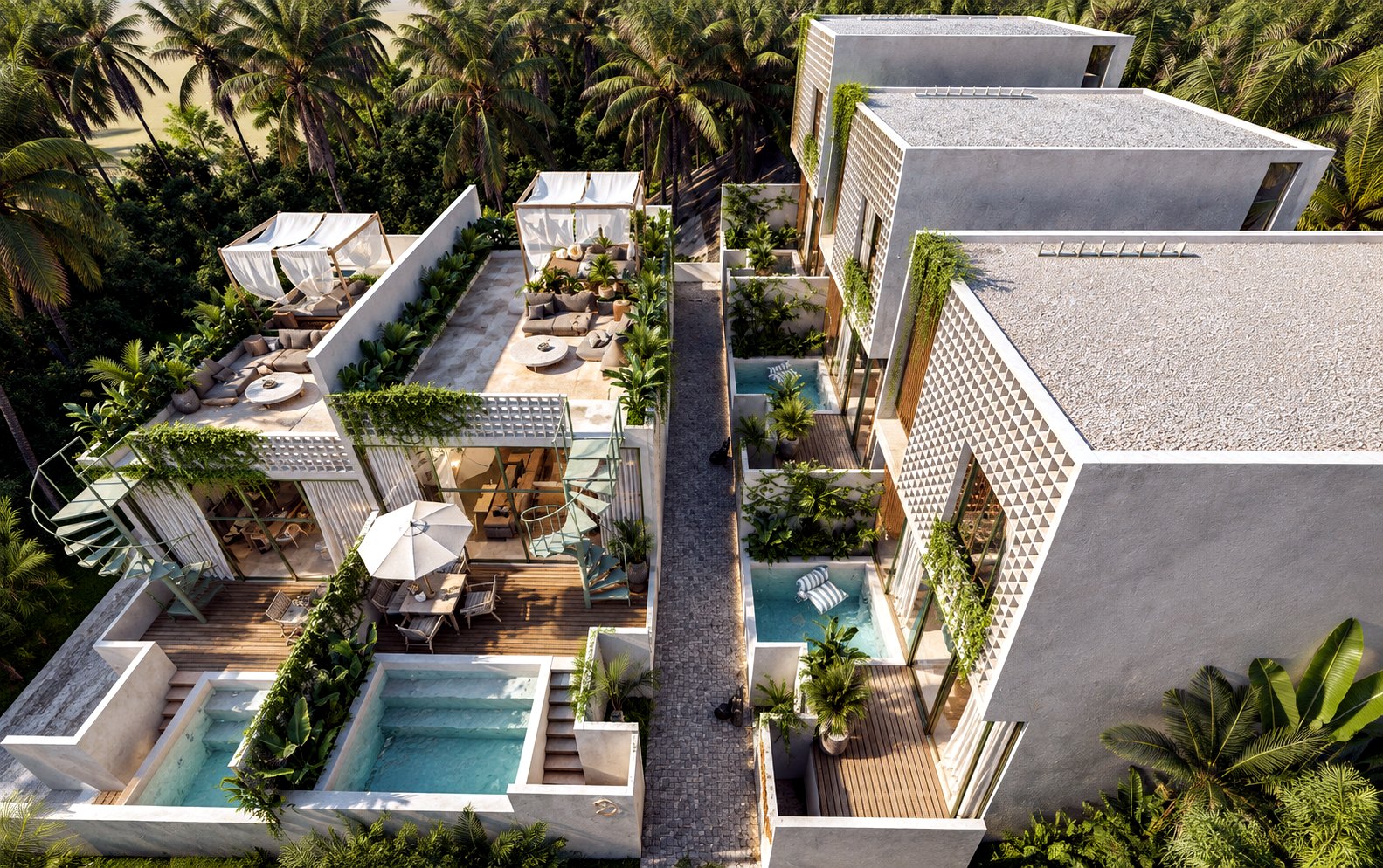 Cahaya Villas aerial overview